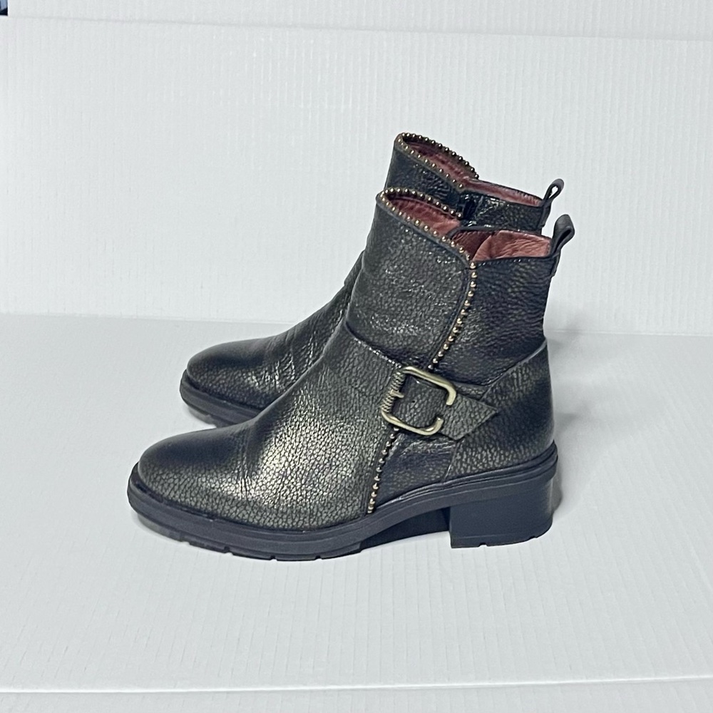 Hispanitas LeVia Metallic Green Moto Boot